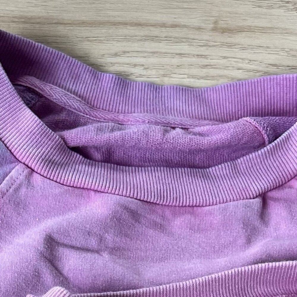 T.LA Ruched Sweatshirt Truly Madly Deeply Pink French Terry Burnout Garment Dyed - Picture 12 of 16